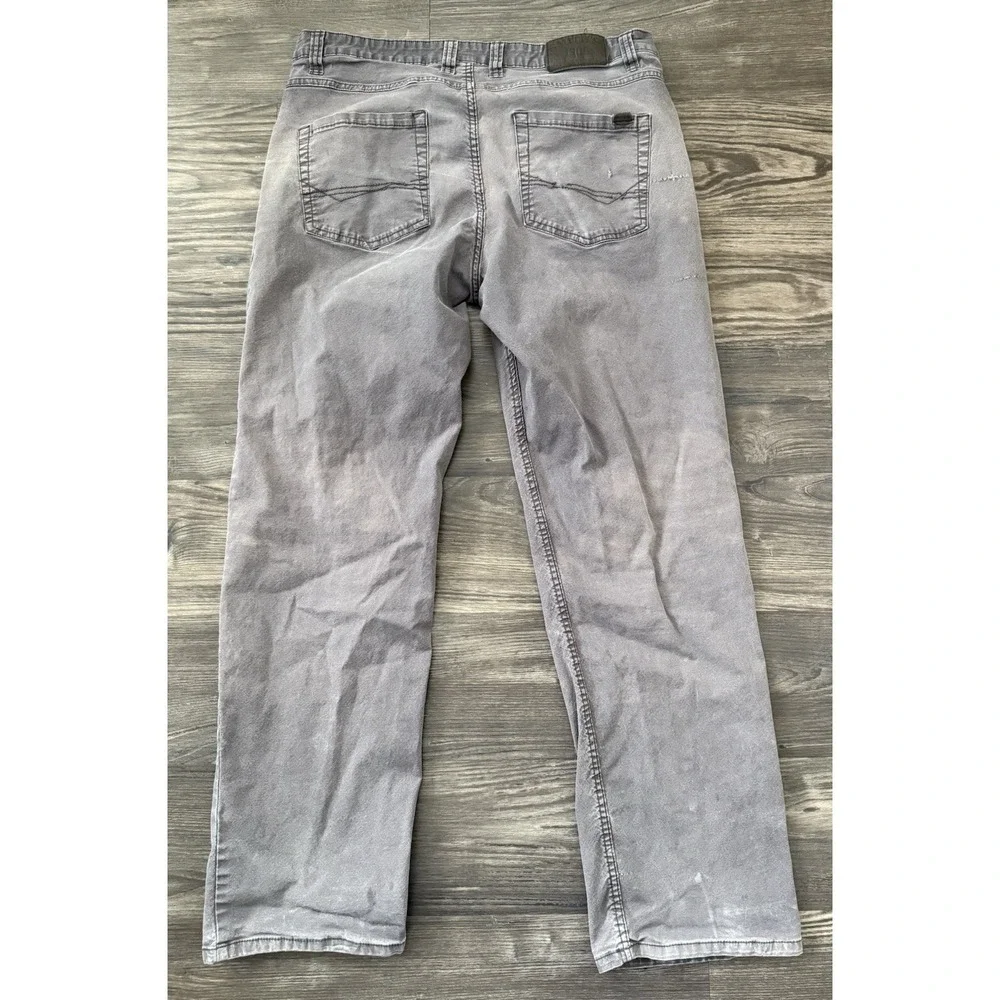 workwear Distressed Faded Rugged Gray pants Utility 36x32 Grunge Blue Collar Y2K - Picture 2 of 12